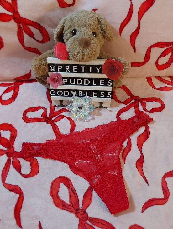 Victoria's Secret Other - ❤️ XXL VS Dream Angels Satin Bow & Lace Thong Panty ❤️